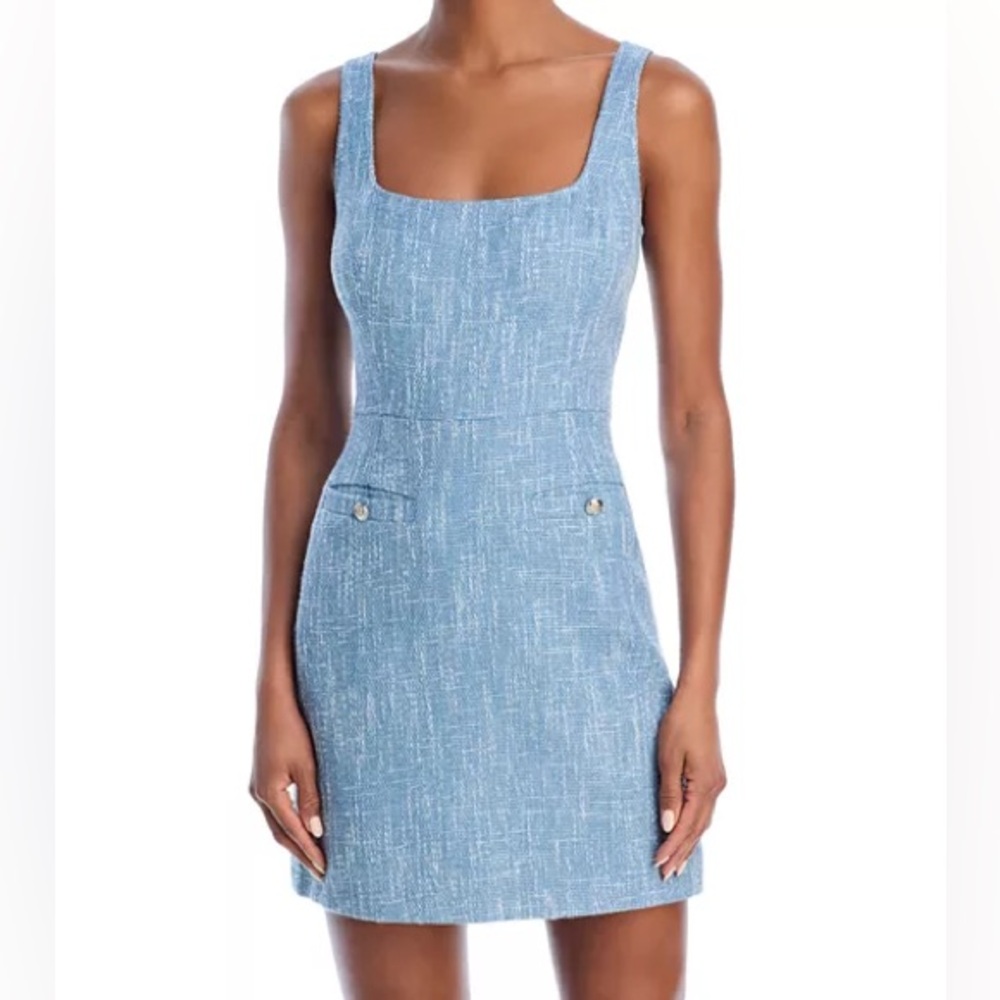 NWT Aqua Tweed Blue Mini Dress